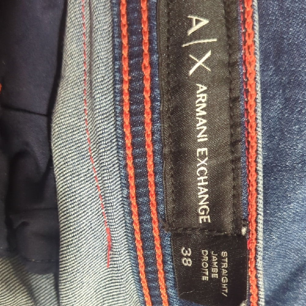 Armani Exchange Straight Jeans with Visible Stitching - Picture 4 of 4